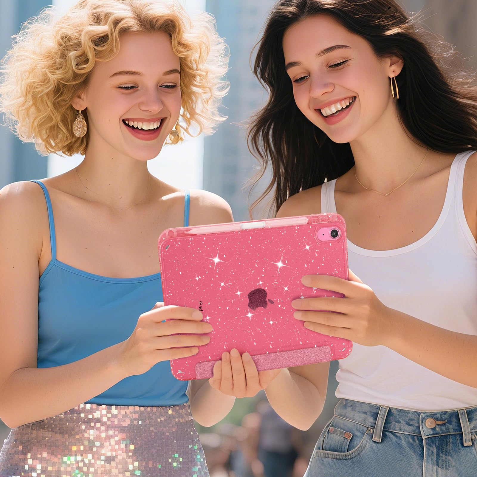 Case for iPad A16 Case, Compatible with iPad 11th Generation Case 11 Inch 2025, iPad 10th Generation Case 10.9 Inch 2022 with Pencil Holder for Women Girls