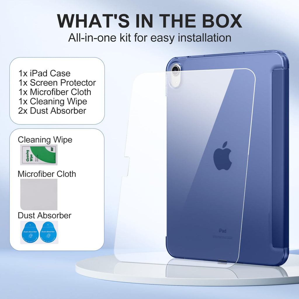 Case for iPad a16 Case with Screen Protector, Compatible with iPad 11th Generation Case 11 Inch 2025 / iPad 10th Generation Case 10.9 Inch 2022