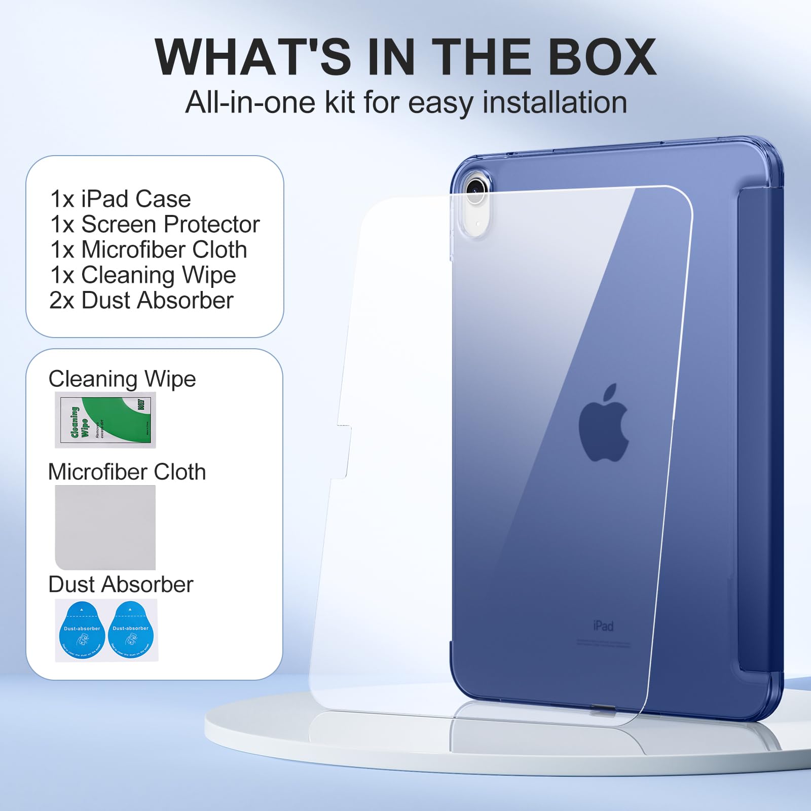 Case for iPad a16 Case with Screen Protector, Compatible with iPad 11th Generation Case 11 Inch 2025 / iPad 10th Generation Case 10.9 Inch 2022