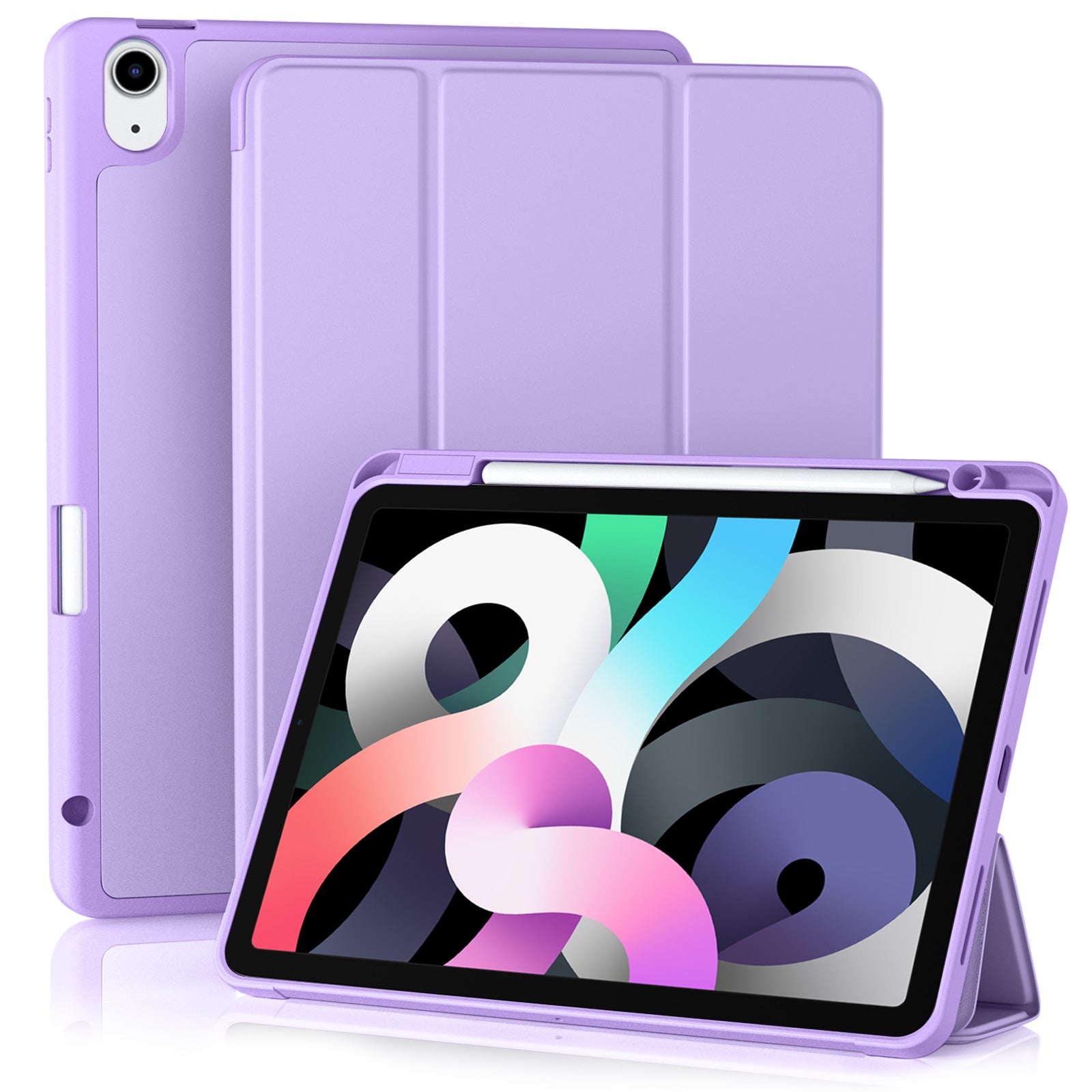 Getino Compatible With iPad Air 11 inch (M4/M3/M2) /Air 5th/ Air 4th Generation Case with Pencil Holder