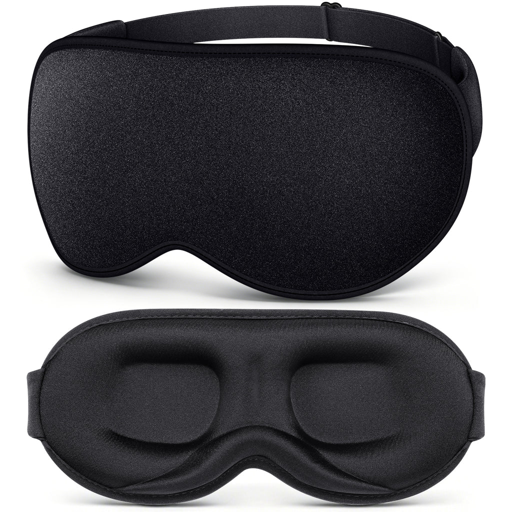 Getino 3D Sleep Mask for Women Men, Blackout Soft Eye Masks for Sleeping, Cotton, Black