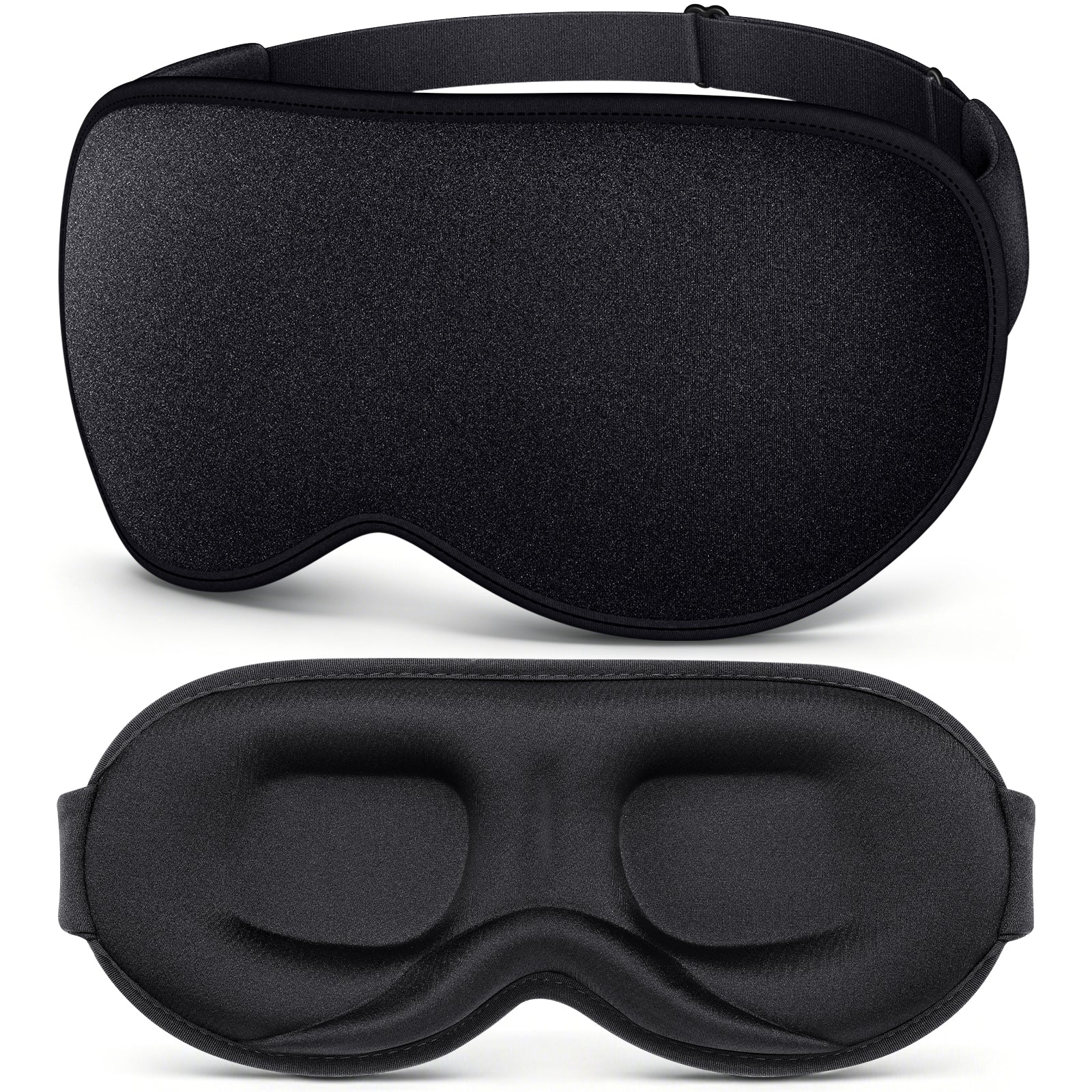 Getino 3D Sleep Mask for Women Men, Blackout Soft Eye Masks for Sleeping, Cotton, Black