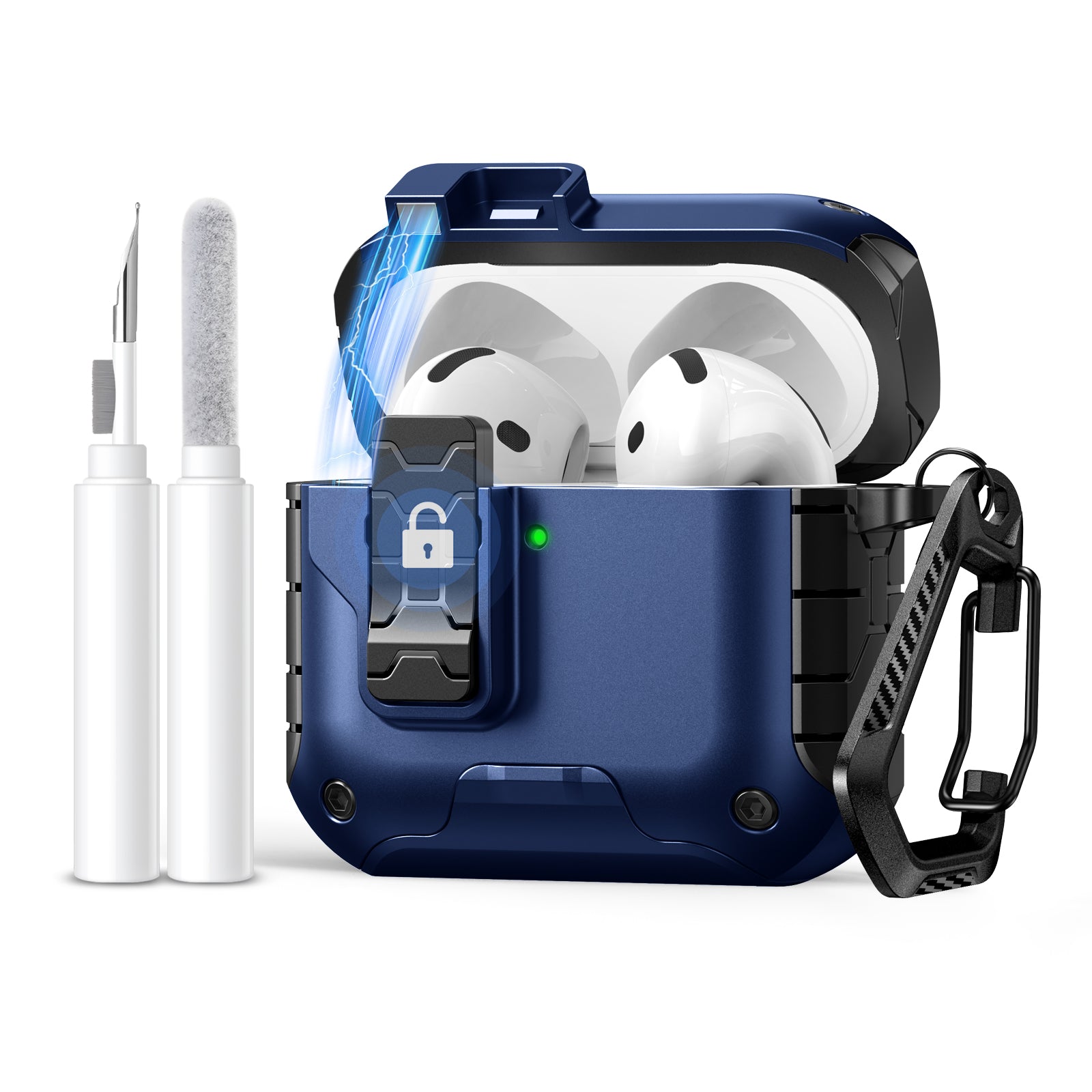 Getino Compatible with Apple AirPods 4 & AirPods Pro 3 Case Cover with Phone Stand, Magnetic Lock & Cleaning Kit