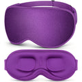 Getino 3D Sleep Masks for Women Men, Blackout Soft Eye Masks for Sleeping, Cotton, Purple