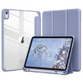 Getino Compatible with Apple iPad 10th/11th Generation A16 Case 11 inch Clear Back Cover with Pencil Holder, Navy Blue