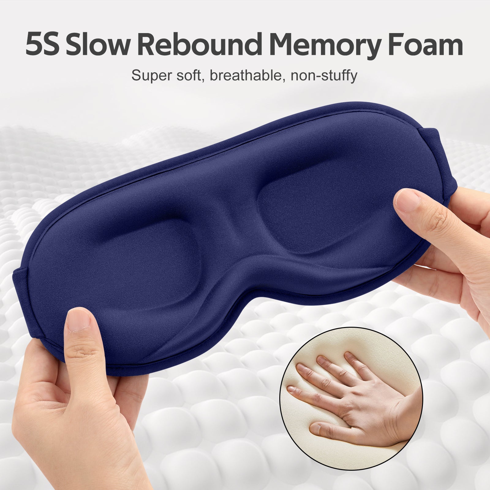 Getino 3D Sleep Masks for Women Men, Soft Blackout Eye Masks for Sleeping for Side Sleepers, 2 Pack
