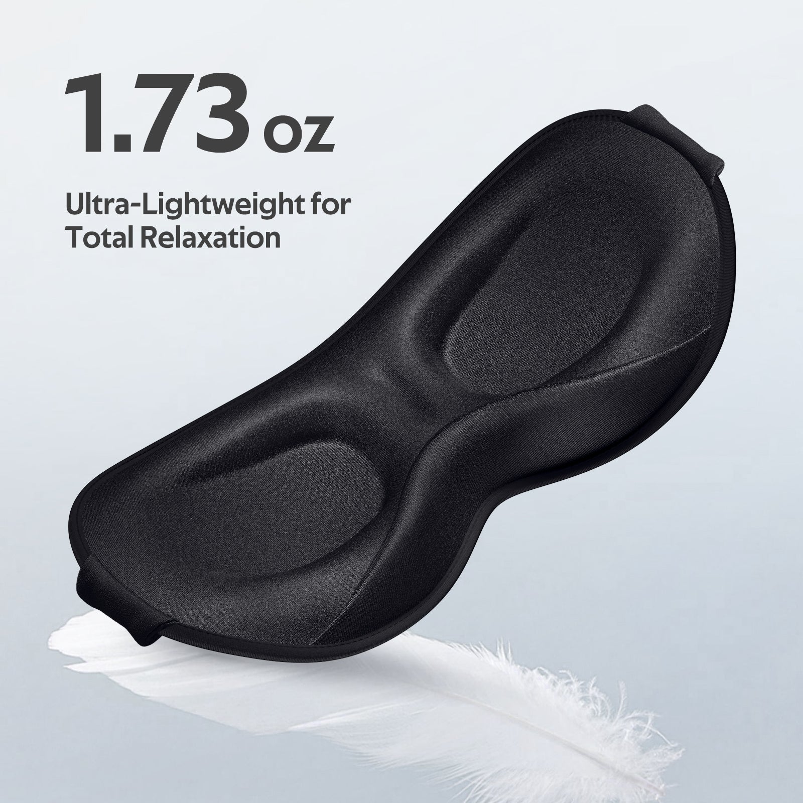 Getino 3D Sleep Mask for Women Men, Blackout Soft Eye Masks for Sleeping, Cotton, Black