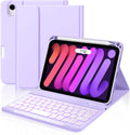 Getino for iPad Mini 7 (A17 Pro)/ Mini 6 Case with Keyboard, 7 Color Backlit Detachable for iPad Mini Keyboard Case, 8.3 inch