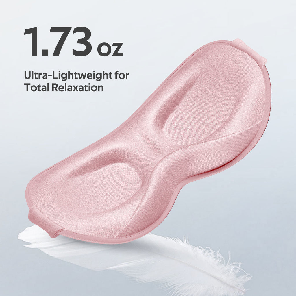Getino 3D Sleep Masks for Women Men, Blackout Soft Eye Masks for Sleeping, Cotton, Pink