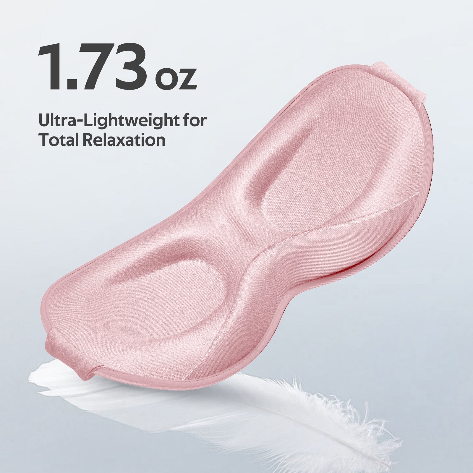 Getino 3D Sleep Masks for Women Men, Blackout Soft Eye Masks for Sleeping, Cotton, Pink