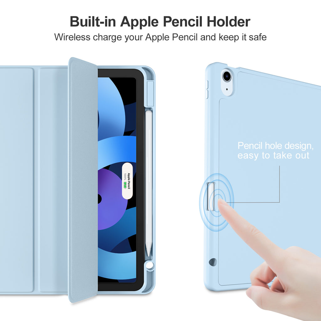Getino Compatible With iPad Air 11 inch (M4/M3/M2) /Air 5th/ Air 4th Generation Case with Pencil Holder