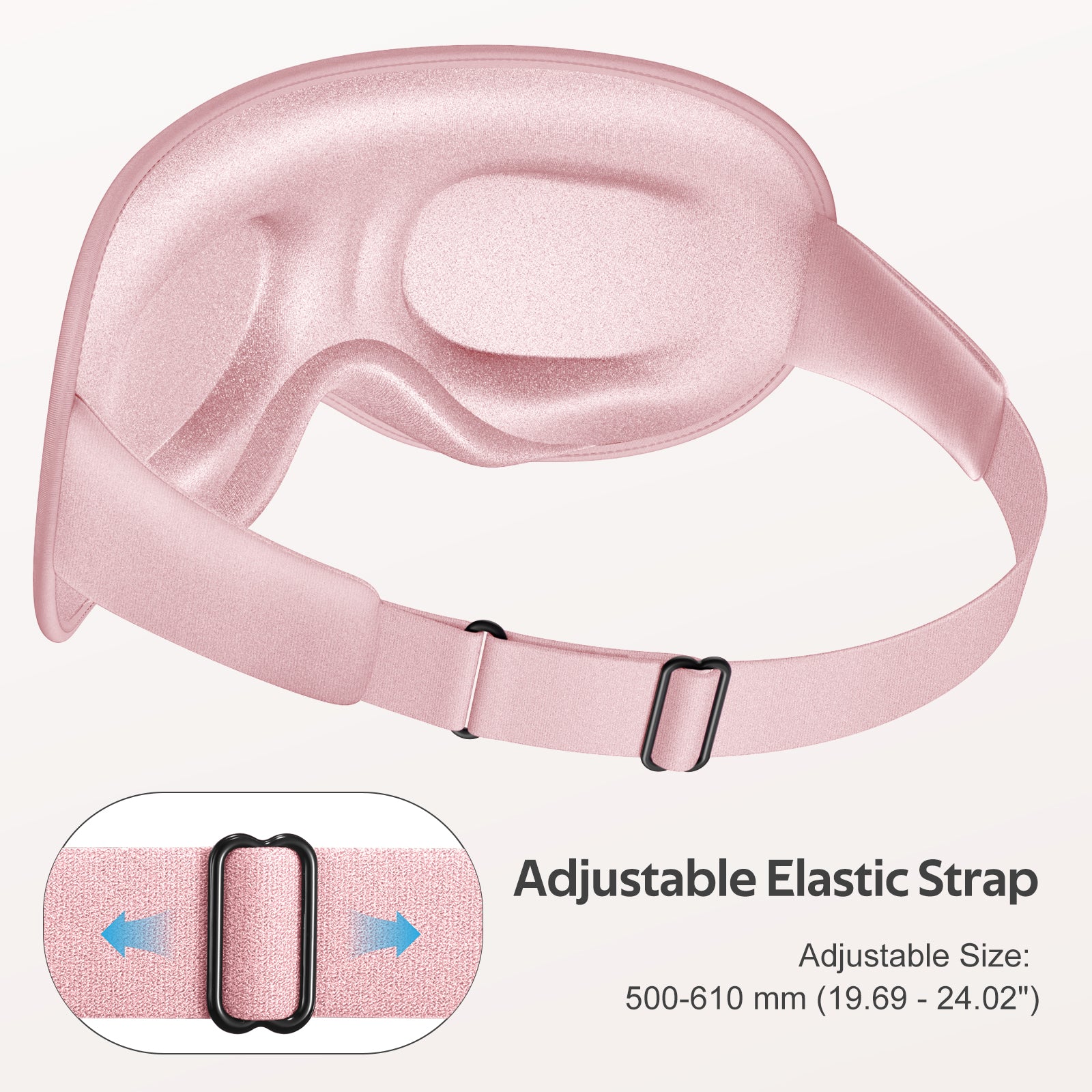 Getino 3D Sleep Masks for Women Men, Blackout Soft Eye Masks for Sleeping, Cotton, Pink