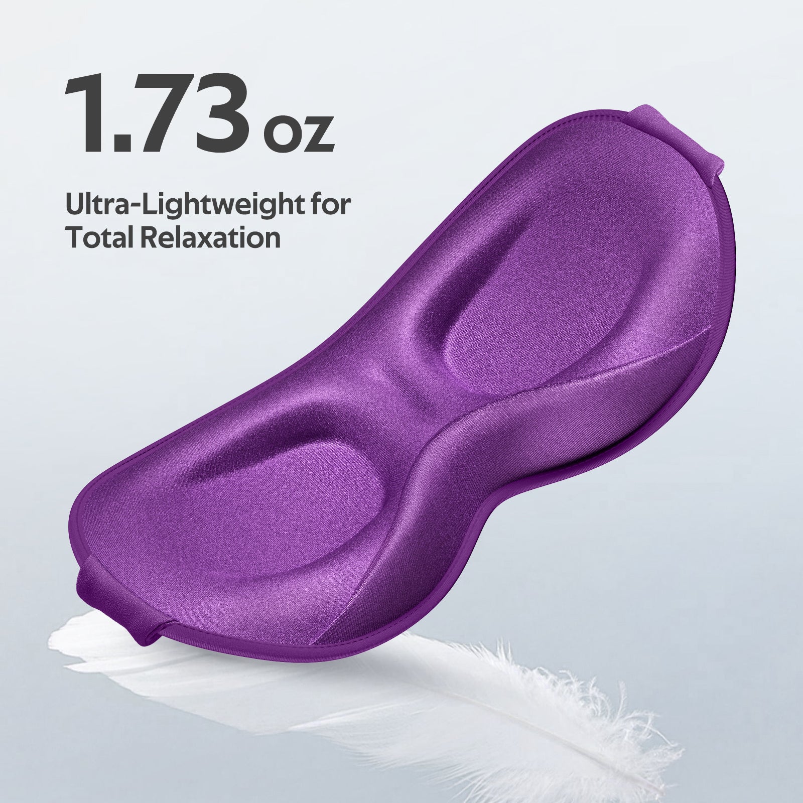 Getino 3D Sleep Masks for Women Men, Blackout Soft Eye Masks for Sleeping, Cotton, Purple