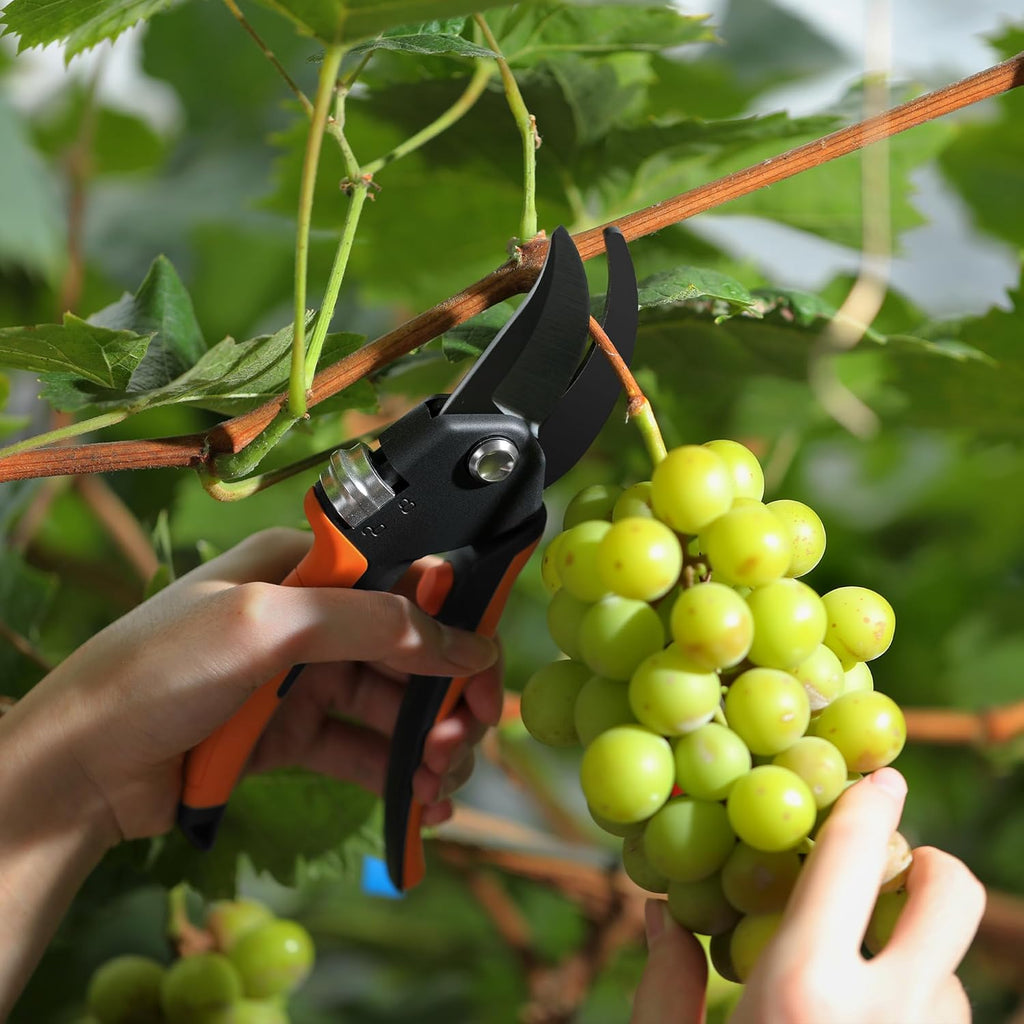 VOTREK Bypass Pruning Shears 5/8" Heavy Duty Garden Scissors Clippers Hand Pruners for Gardening Grass Branch Plant Flower