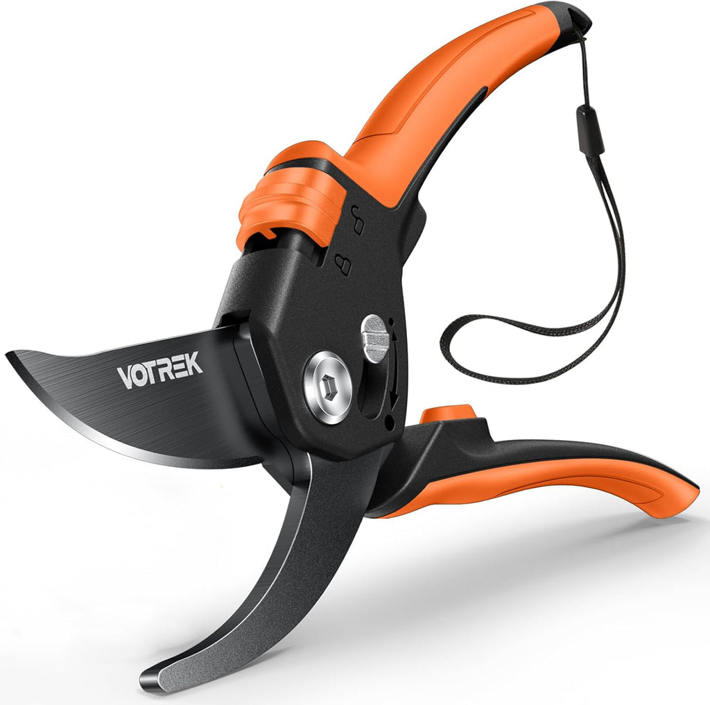 VOTREK Bypass Pruning Shears 5/8" Heavy Duty Garden Scissors Clippers Hand Pruners for Gardening Grass Branch Plant Flower